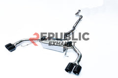 BMW X4 G02 Pre-LCI 2019 2020 2021 (2.0T) with Aftermarket Parts - Catback Exhaust Quad Exit Tips Titanium / Stainless Steel from Republic Exhaust