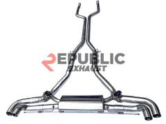 BMW X7 M60i ALPINA XB7 LCI G07 2023-ON (4.4T) with Aftermarket Parts - Catback Exhaust Quad Exit Tips Titanium / Stainless Steel from Republic Exhaust