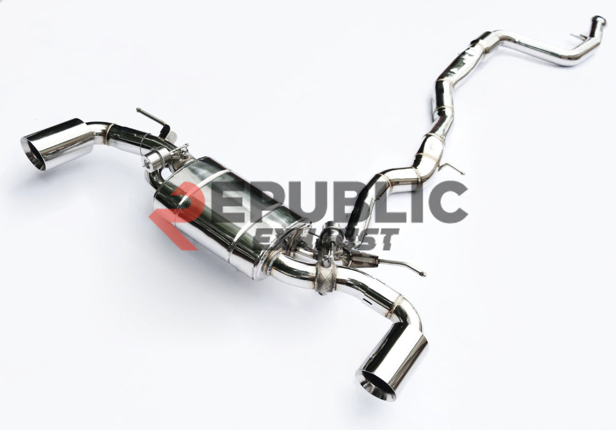 BMW Z4 sDrive30 G29 2019-ON (2.0T) with Aftermarket Parts - Catback Exhaust Dual Exit Tips Titanium / Stainless Steel from Republic Exhaust
