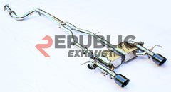 Cadillac ATS Turbo Luxury Performance Premium 2013 2014 2015 2016 2017 2018 2019 (2.0T) with Aftermarket Parts - Catback Exhaust Dual Exit Tips Titanium / Stainless Steel from Republic Exhaust