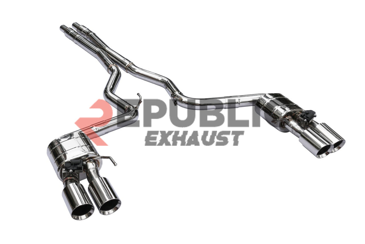 Ford Mustang GT Darkhorse 2024-ON (5.0L) with Aftermarket Parts - Catback Exhaust Dual Exit Tips Titanium / Stainless Steel from Republic Exhaust