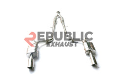 Infiniti G37 G37x IPL Anniversary Journey Sport X Base 2008 2009 2010 2011 2012 2013 with Aftermarket Parts - Catback Exhaust Dual Exit Tips with Valve Titanium / Stainless Steel from Republic Exhaust