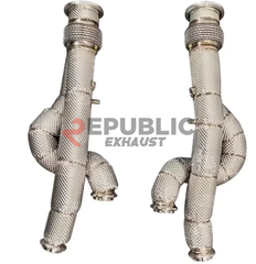 Lamborghini Aventador LP740 2012 2013 2014 2015 2016 2017 2018 2019 2020 2021 2022 2023 with Aftermarket Parts - 100 & 200 & 300 CELL & Test Pipe/No Cat Downpipe Stainless Steel from Republic Exhaust