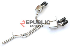 Porsche Macan 95B.1 Turbo 2015 2016 2017 2018 (3.6T) with Aftermarket Parts - Catback Exhaust with Valve Titanium / Stainless Steel from Republic Exhaust