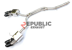 Porsche Macan 95B.1 Turbo 2015 2016 2017 2018 (3.6T) with Aftermarket Parts - Catback Exhaust with Valve Titanium / Stainless Steel from Republic Exhaust