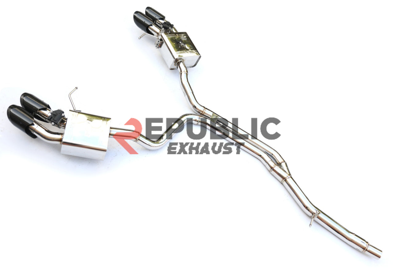 Porsche Macan 95B.1 Turbo 2015 2016 2017 2018 (3.6T) with Aftermarket Parts - Catback Exhaust with Valve Titanium / Stainless Steel from Republic Exhaust