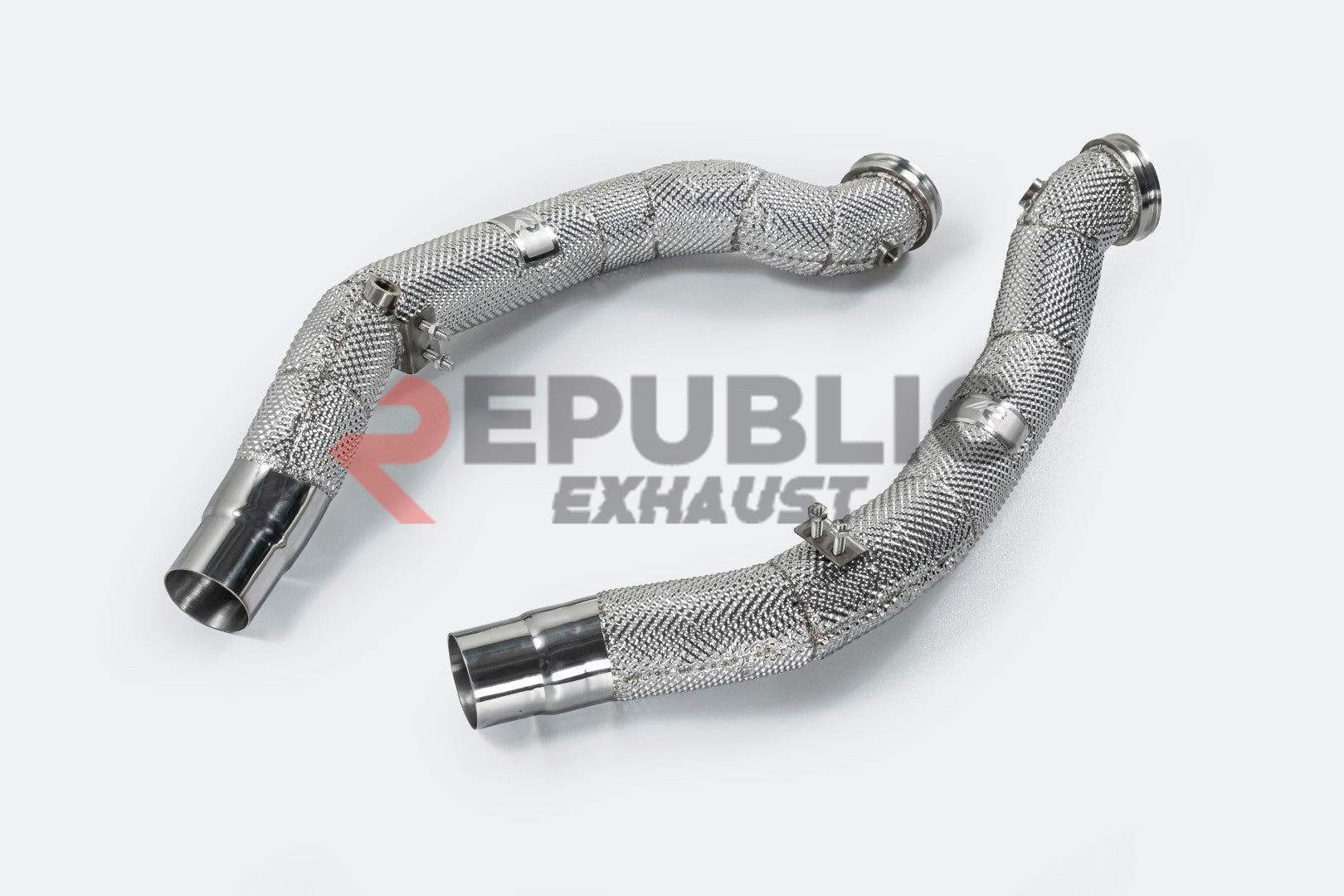 Maserati Ghibli 2014-ON (3.0T RWD/AWD) with Aftermarket Parts - 100 & 200 & 300 CELL & Test Pipe/No Cat Downpipe Stainless Steel from Republic Exhaust