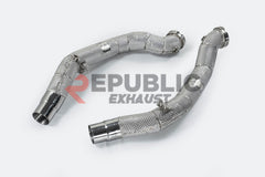 Maserati Ghibli 2014-ON (3.0T RWD/AWD) with Aftermarket Parts - 100 & 200 & 300 CELL & Test Pipe/No Cat Downpipe Stainless Steel from Republic Exhaust