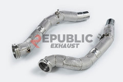 Maserati Ghibli 2014-ON (3.0T RWD/AWD) with Aftermarket Parts - 100 & 200 & 300 CELL & Test Pipe/No Cat Downpipe Stainless Steel from Republic Exhaust