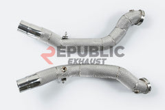 Maserati Ghibli 2014-ON (3.0T RWD/AWD) with Aftermarket Parts - 100 & 200 & 300 CELL & Test Pipe/No Cat Downpipe Stainless Steel from Republic Exhaust