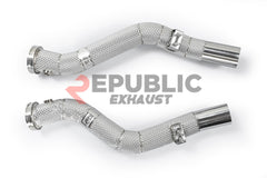 Republic Exhaust 100 & 200 & 300 CELL & Test Pipe/No Cat Downpipe for Maserati Quattroporte AWD 2014-ON Stainless Steel