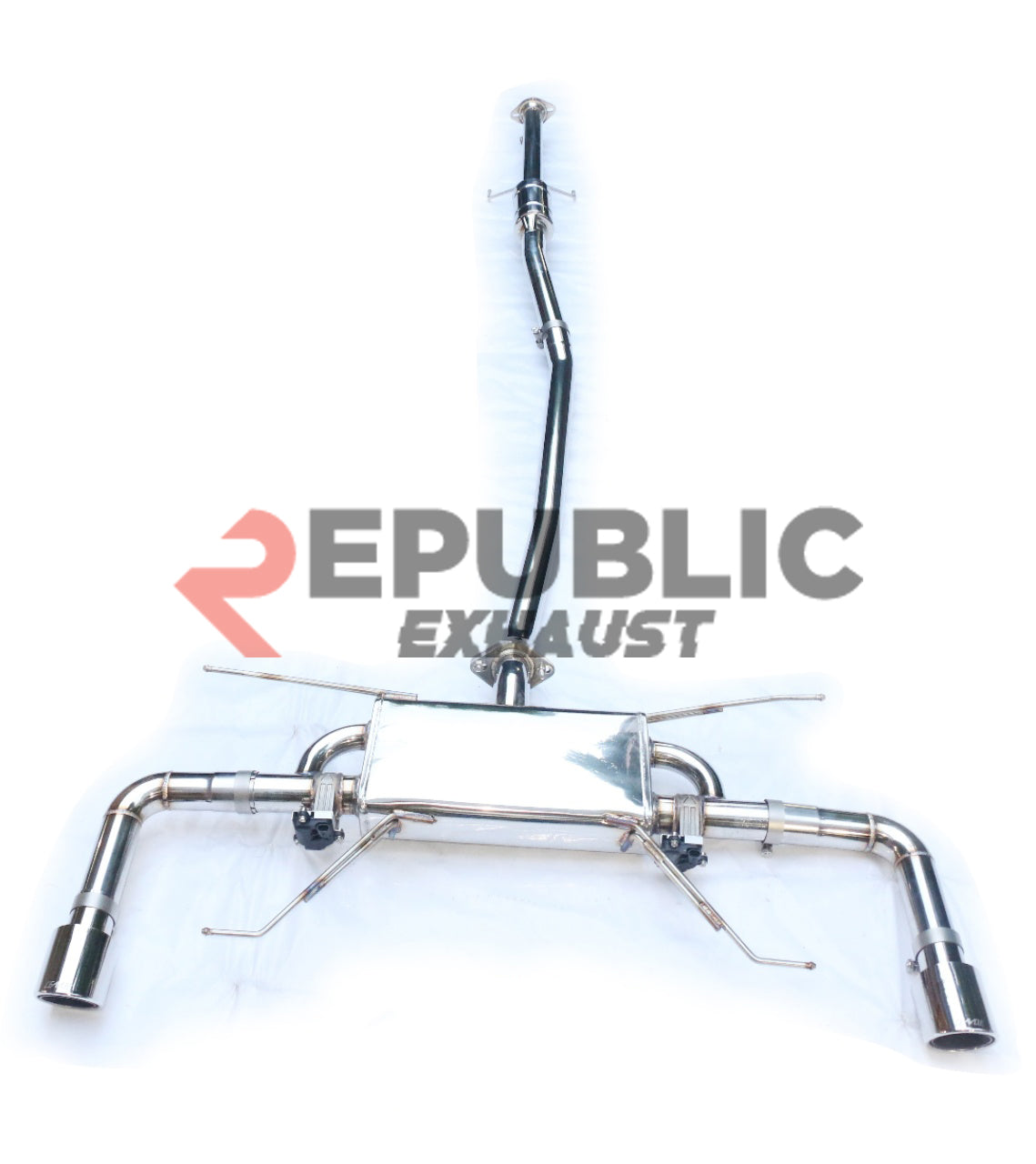 Mazda Mazda6 2014 2015 2016 2017 (2.5L) with Aftermarket Parts - Catback Exhaust Dual Exit Tips with Valve Titanium / Stainless Steel from Republic Exhaust