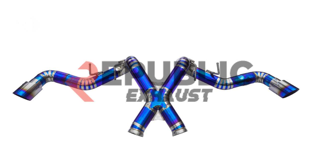 McLaren 540C 570S 570GT 2016 2017 2018 2019 2020 with Aftermarket Parts - Catback Exhaust Straight Pipe Titanium / Stainless Steel from Republic Exhaust