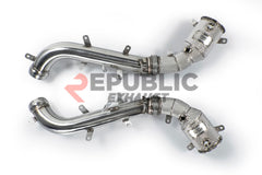 McLaren 650S 2012 2013 2014 2015 2016 (3.8T) with Aftermarket Parts - 100 & 200 & 300 CELL & Test Pipe/No Cat Downpipe Stainless Steel from Republic Exhaust
