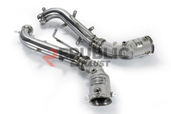 McLaren 650S 2012 2013 2014 2015 2016 (3.8T) with Aftermarket Parts - 100 & 200 & 300 CELL & Test Pipe/No Cat Downpipe Stainless Steel from Republic Exhaust