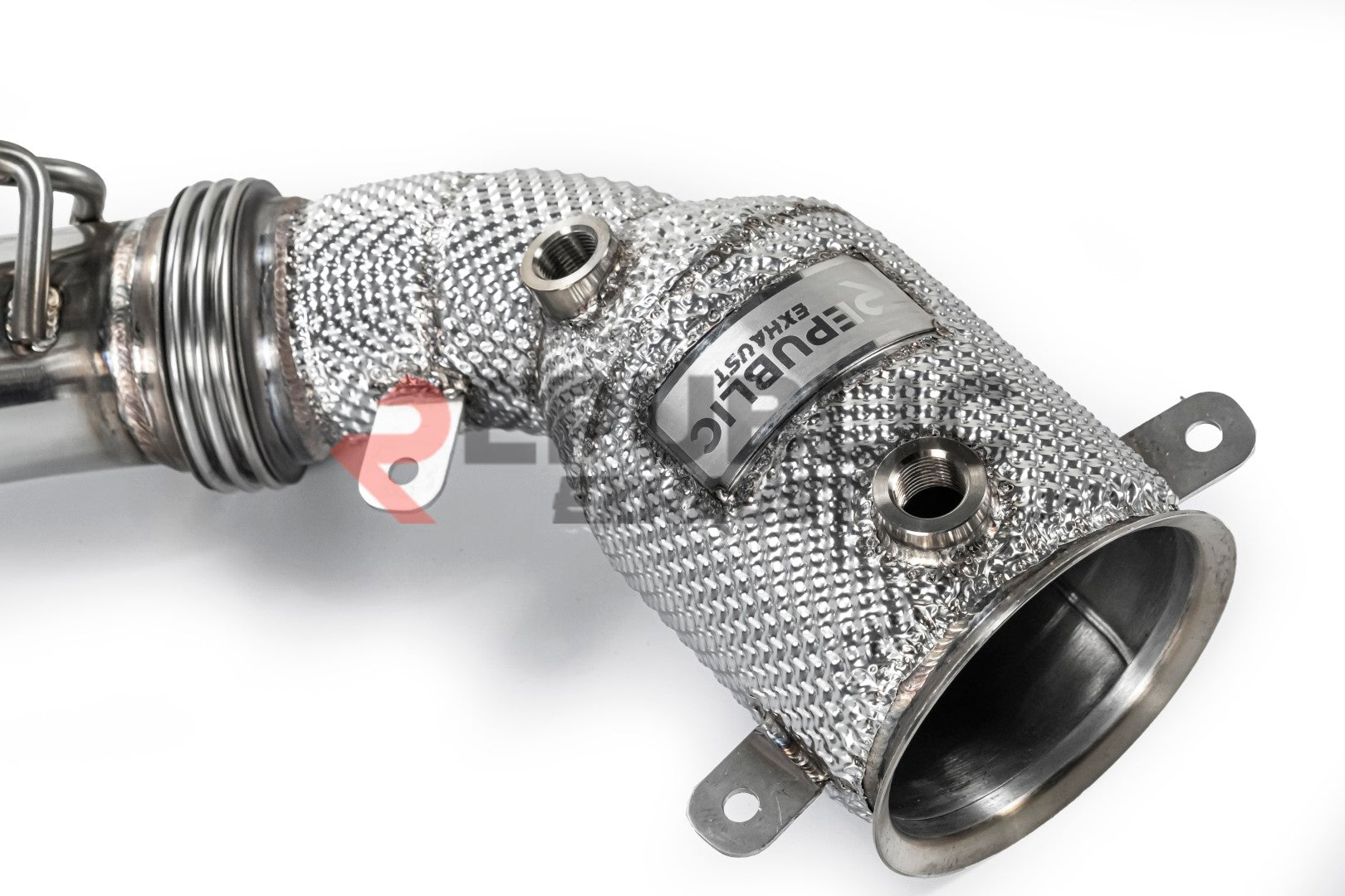 McLaren 650S 2012 2013 2014 2015 2016 (3.8T) with Aftermarket Parts - 100 & 200 & 300 CELL & Test Pipe/No Cat Downpipe Stainless Steel from Republic Exhaust