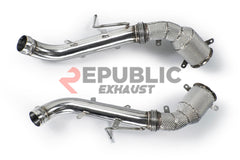 McLaren 650S 2012 2013 2014 2015 2016 (3.8T) with Aftermarket Parts - 100 & 200 & 300 CELL & Test Pipe/No Cat Downpipe Stainless Steel from Republic Exhaust