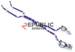 Mercedes Benz W204 Facelift C63 2012 2013 2014 with Aftermarket Parts - Catback Exhaust Quad & Dual Exit Tips Titanium / Stainless Steel from Republic Exhaust