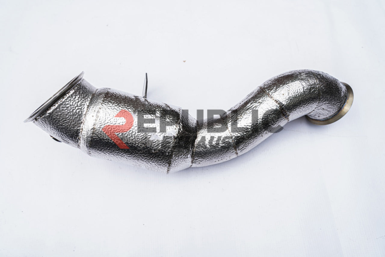 Mercedes Benz E-Class W213 E300 E200 2017 2018 2019 2020 2021 2022 2023 with Aftermarket Parts - 100 & 200 & 300 CELL & Test Pipe/No Cat Downpipe Stainless Steel from Republic Exhaust