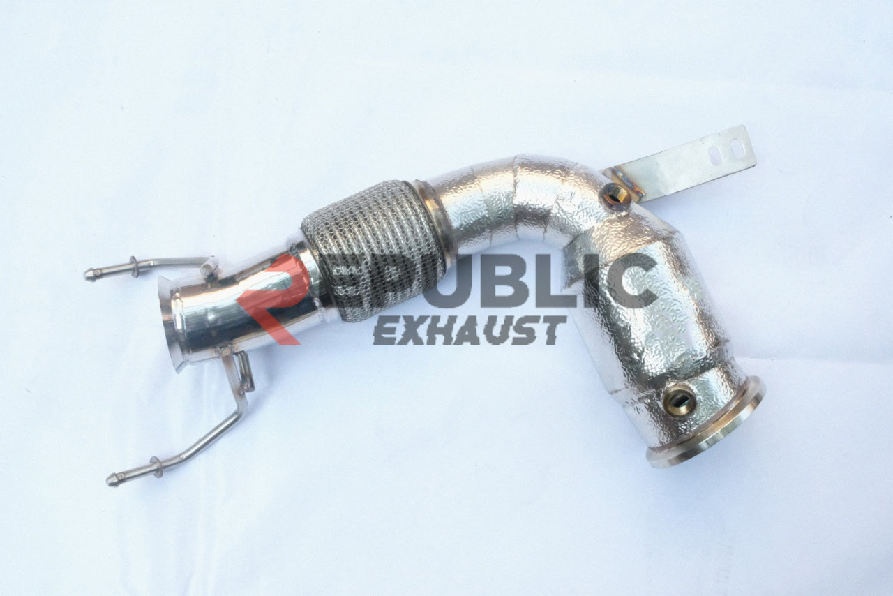 Mini Cooper JCW (John Cooper Works) S Base F56 Pre-LCI 2014 2015 2016 2017 2018 (2.0T) with Aftermarket Parts - 100 & 200 & 300 CELL & Test Pipe/No Cat Downpipe Stainless Steel from Republic Exhaust