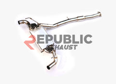 Nissan 350Z Nismo Performance Anniversary Grand Touring Base Fairlady Z Z33 2003 2004 2005 2006 2007 2008 2009 with Aftermarket Parts - Catback Exhaust Dual Exit Tips with Valve Titanium / Stainless Steel from Republic Exhaust