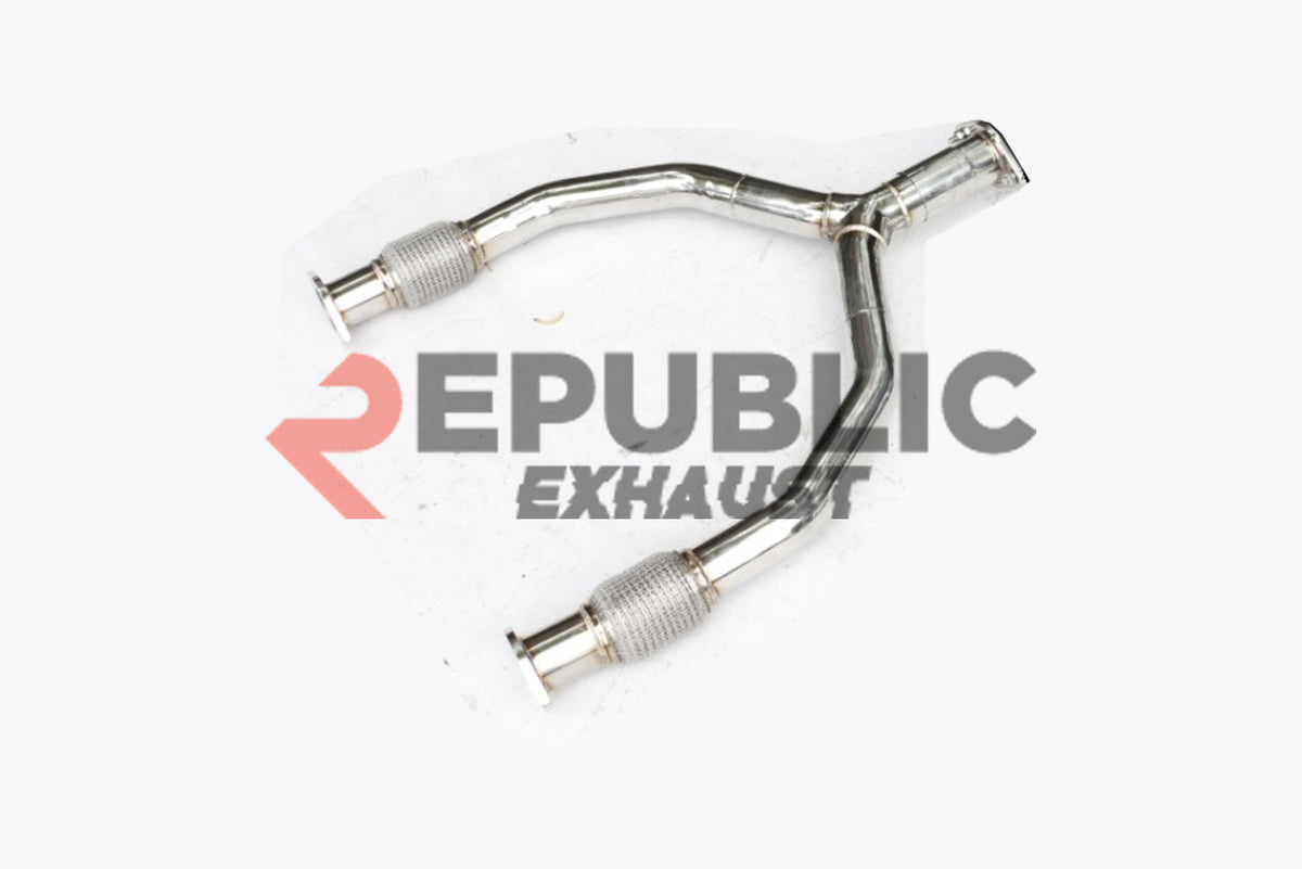 Nissan 370Z Nismo Sport Touring Base Fairlady Z Z34 2009 2010 2011 2012 2013 2014 2015 2016 2017 2018 2019 2020 with Aftermarket Parts - Y-Pipe Exhaust Titanium / Stainless Steel from Republic Exhaust