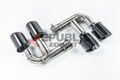 Porsche 991.2 Carrera Base/S/T/Targa/4/4S/GTS 2017 2018 2019 (3.0T) with Aftermarket Parts - Axle-back Exhaust Quad Exit Tips Titanium / Stainless Steel from Republic Exhaust