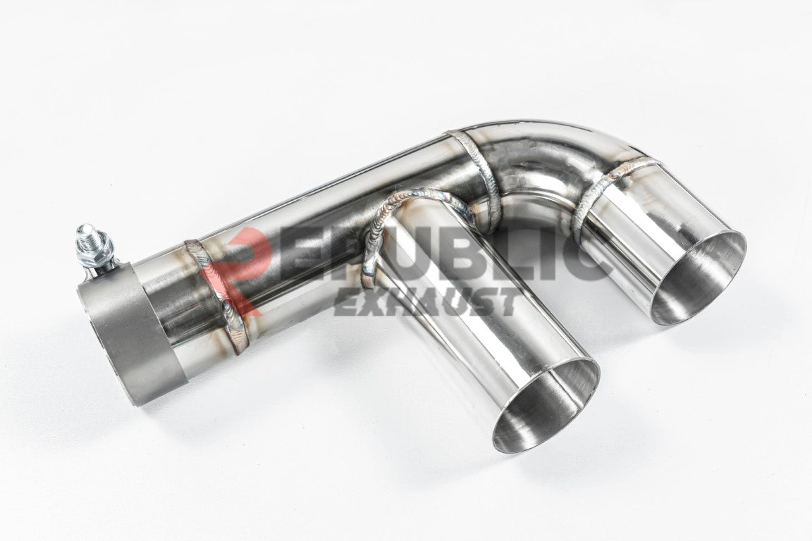 Porsche 991.2 Carrera Base/S/T/Targa/4/4S/GTS 2017 2018 2019 (3.0T) with Aftermarket Parts - Axle-back Exhaust Quad Exit Tips Titanium / Stainless Steel from Republic Exhaust