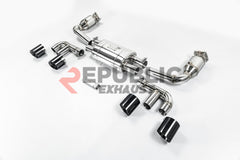 Porsche 991.2 Carrera Base/S/T/Targa/4/4S/GTS 2017 2018 2019 (3.0T) with Aftermarket Parts - Axle-back Exhaust Quad Exit Tips Titanium / Stainless Steel from Republic Exhaust