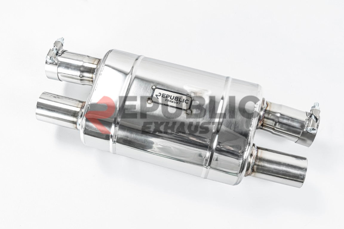 Porsche 991.2 Carrera Base/S/T/Targa/4/4S/GTS 2017 2018 2019 (3.0T) with Aftermarket Parts - Axle-back Exhaust Quad Exit Tips Titanium / Stainless Steel from Republic Exhaust