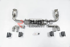 Porsche 991.2 Carrera Base/S/T/Targa/4/4S/GTS 2017 2018 2019 (3.0T) with Aftermarket Parts - Axle-back Exhaust Quad Exit Tips Titanium / Stainless Steel from Republic Exhaust