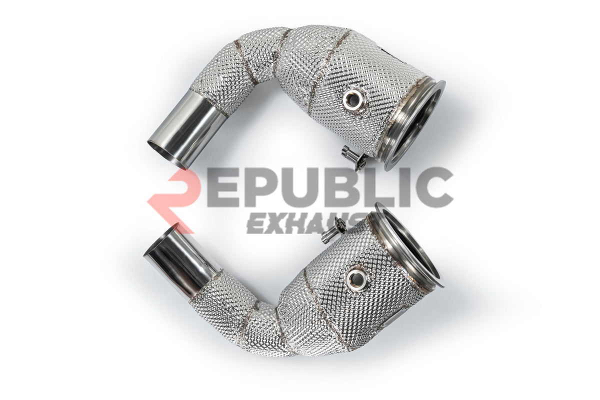 Republic Exhaust 100 & 200 & 300 CELL & Test Pipe/No Cat Downpipe for Porsche 992.1 Carerra Base/S/T/4/4S/Targa 4/Targa 4S/GTS 2020-ON Stainless Steel