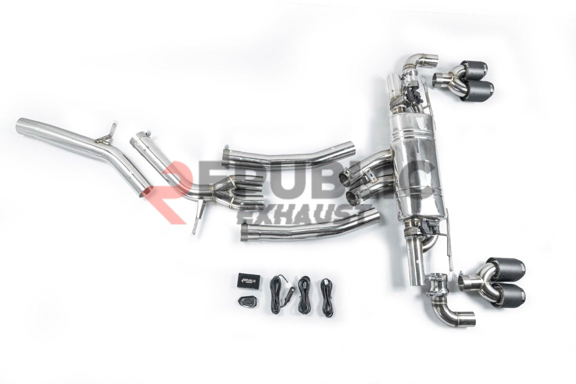 Porsche Cayenne 9Y0 9Y3 2018-ON (3.0T) with Aftermarket Parts - Catback Exhaust V2 with Valve Titanium / Stainless Steel from Republic Exhaust