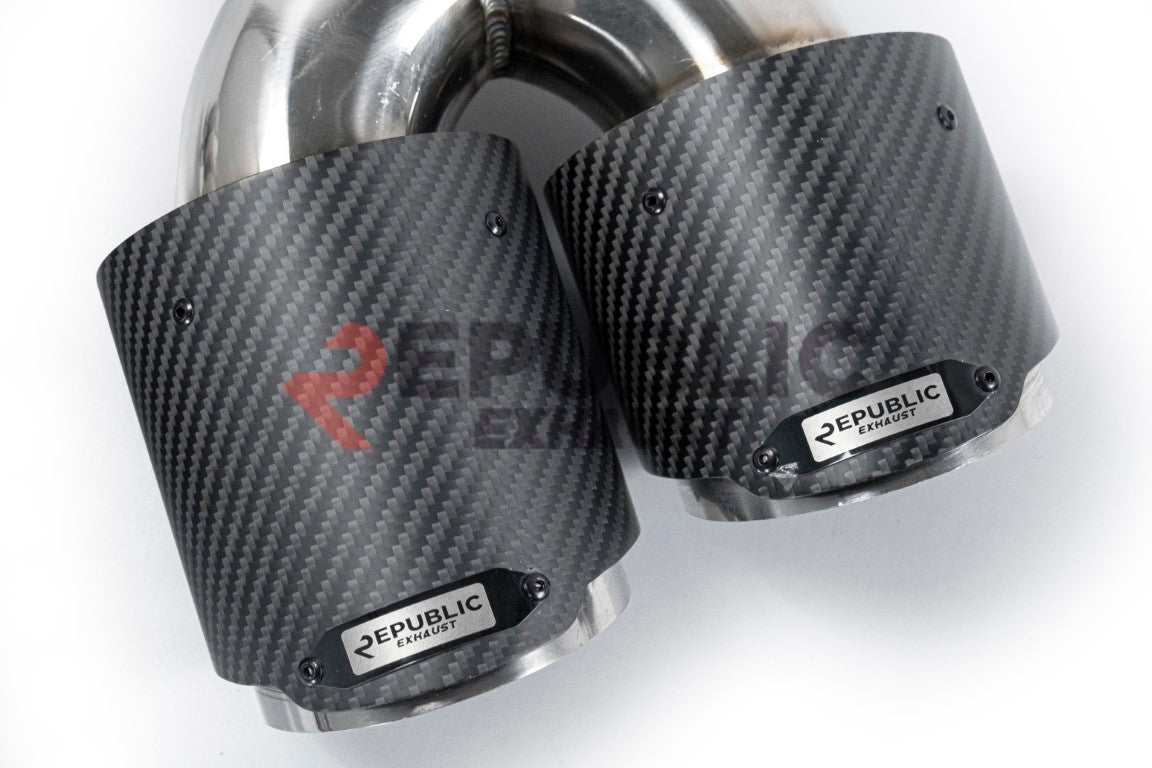Porsche Cayenne 9Y0 9Y3 2018-ON (3.0T) with Aftermarket Parts - Catback Exhaust V2 with Valve Titanium / Stainless Steel from Republic Exhaust