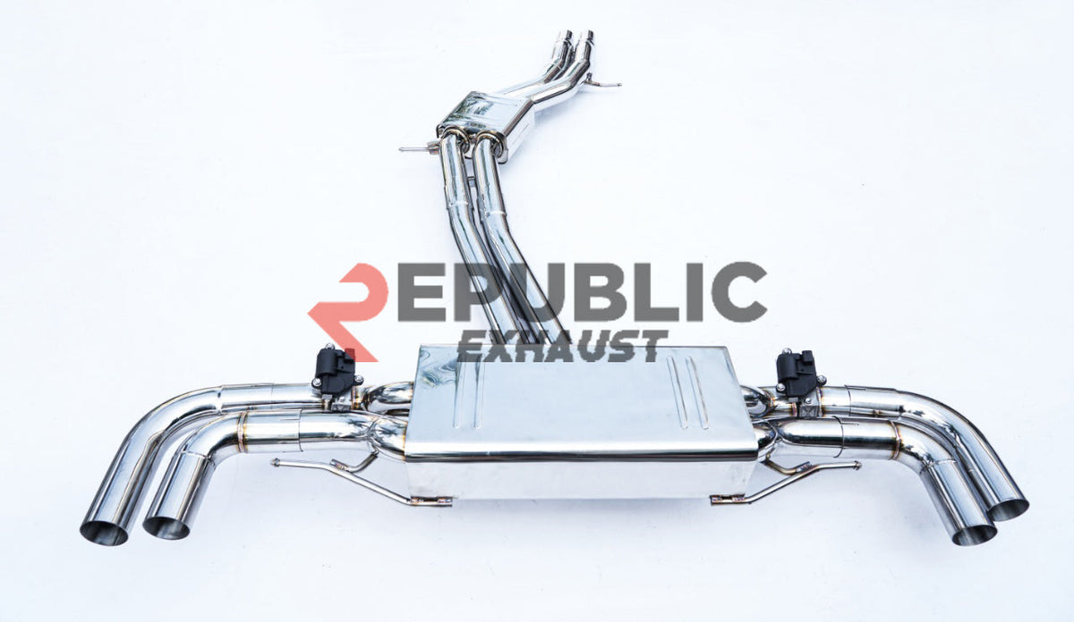 Porsche Cayenne 9Y0 9Y3 2018-ON (3.0T) with Aftermarket Parts - Catback Exhaust V1 with Valve Titanium / Stainless Steel from Republic Exhaust