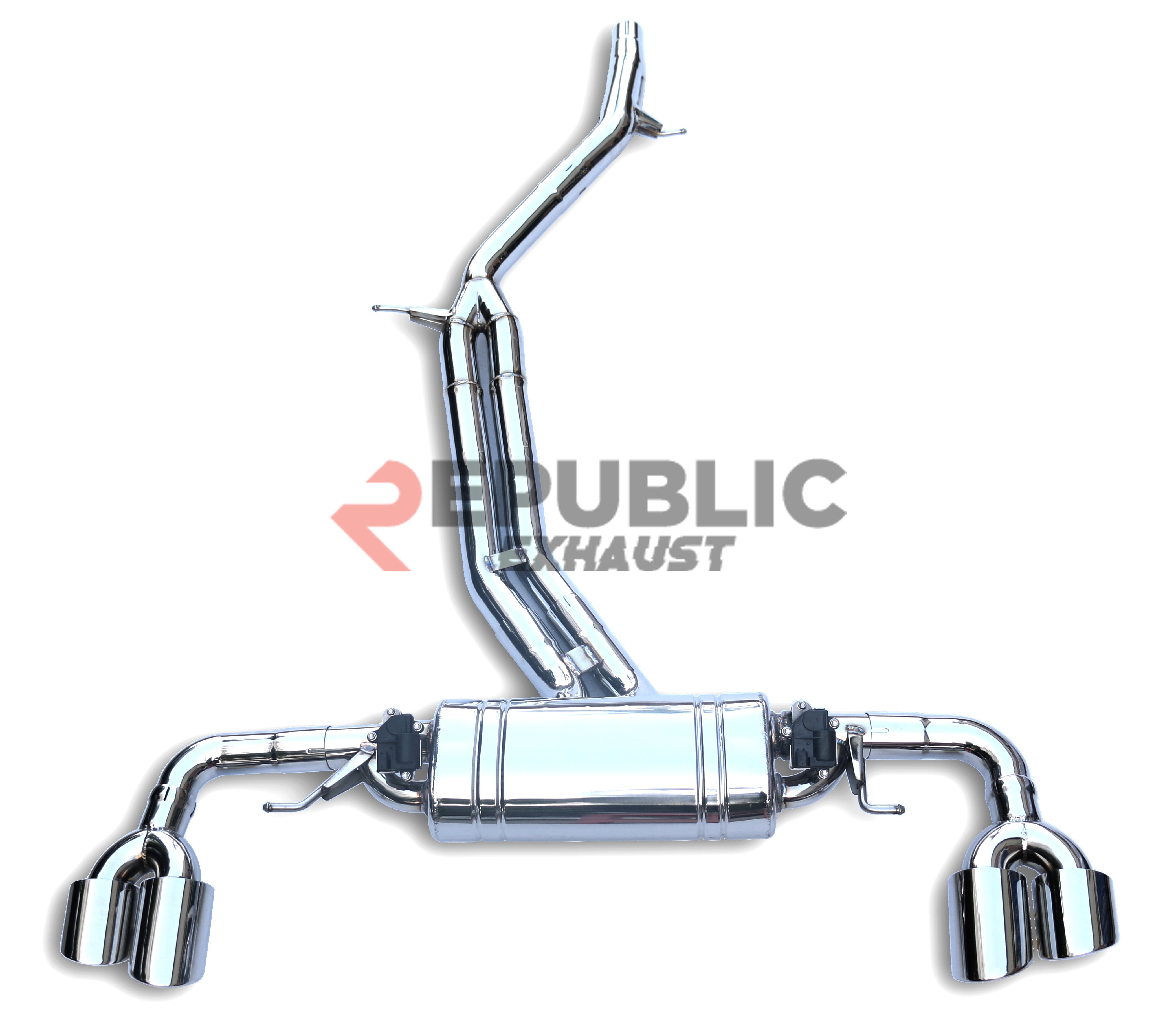 Porsche Cayenne 9Y0 9Y3 2018-ON (3.0T) with Aftermarket Parts - Catback Exhaust V2 with Valve Titanium / Stainless Steel from Republic Exhaust