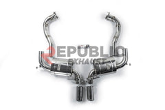 Porsche Cayman/Boxster 987.2 2009 2010 2011 2012 with Aftermarket Parts - Axle-back Exhaust Center Exit Titanium / Stainless Steel from Republic Exhaust