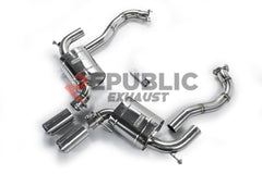 Porsche Cayman/Boxster 987.2 2009 2010 2011 2012 with Aftermarket Parts - Axle-back Exhaust Center Exit Titanium / Stainless Steel from Republic Exhaust