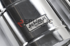 Porsche Cayman/Boxster 987.2 2009 2010 2011 2012 with Aftermarket Parts - Axle-back Exhaust Center Exit Titanium / Stainless Steel from Republic Exhaust