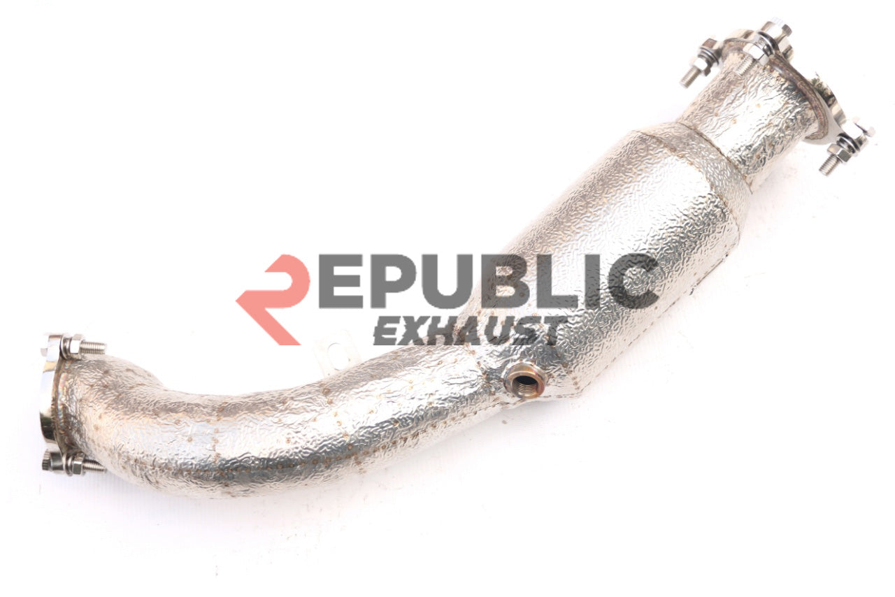 Porsche Macan 95B.1 Base 2015 2016 2017 2018 (2.0T) with Aftermarket Parts - 100 & 200 & 300 CELL & Test Pipe/No Cat Downpipe Stainless Steel from Republic Exhaust