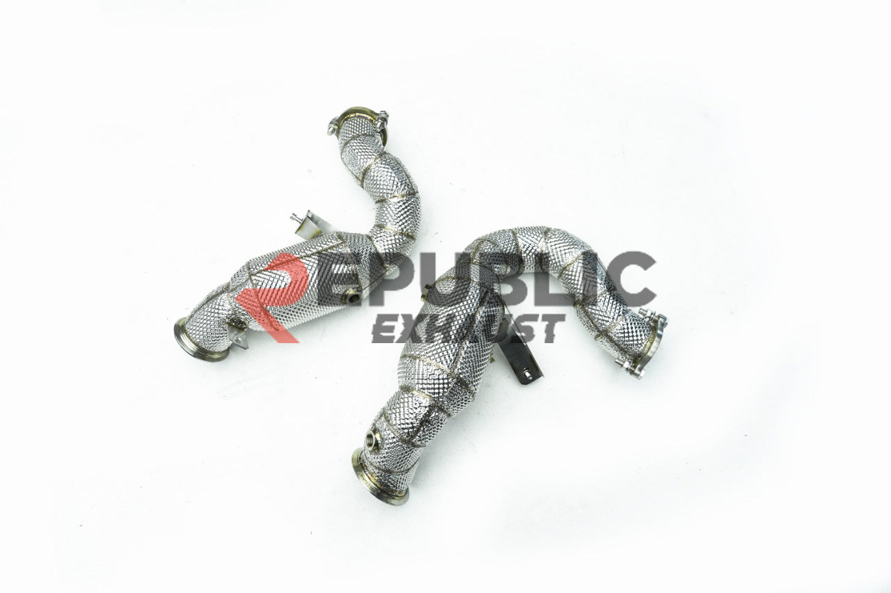 Porsche Macan 95B.1 Turbo 2015-2018 (3.6T) with Aftermarket Parts - 100 & 200 & 300 CELL & Test Pipe/No Cat Downpipe Stainless Steel from Republic Exhaust