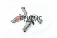 Porsche Macan 95B.2 S 2019 2020 2021 (3.0T) with Aftermarket Parts - 100 & 200 & 300 CELL & Test Pipe/No Cat Downpipe Stainless Steel from Republic Exhaust