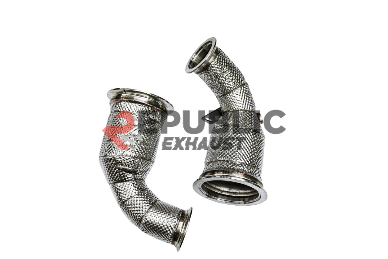Porsche Panamera 4S 971.1 971.2 2017 2018 2019 2020 2021 2022 2023 (2.9T) with Aftermarket Parts - 100 & 200 & 300 CELL & Test Pipe/No Cat Downpipe Stainless Steel from Republic Exhaust