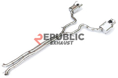 Porsche Panamera 4S 971.1 971.2 2017 2018 2019 2020 2021 2022 2023 (2.9T) with Aftermarket Parts - Catback Exhaust Quad Exit Tips Titanium / Stainless Steel from Republic Exhaust
