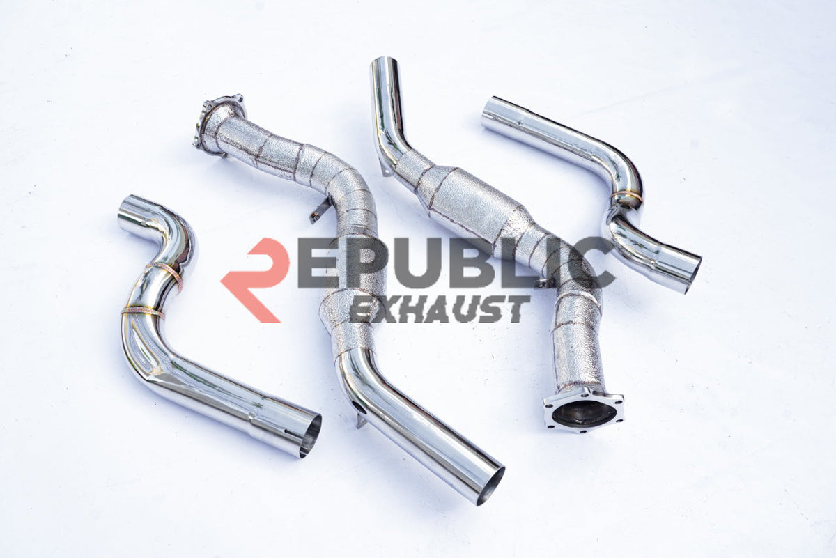 Porsche Panamera 970 970.1 S/4S/GTS 2010 2011 2012 2013 (4.8L) with Aftermarket Parts - 100 & 200 & 300 CELL & Straight Pipe Headers Stainless Steel from Republic Exhaust