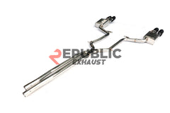 Porsche Panamera 970 970.1 2/4 2010 2011 2012 2013 (3.6L) with Aftermarket Parts - Catback Exhaust Quad Exit Tips Titanium / Stainless Steel from Republic Exhaust