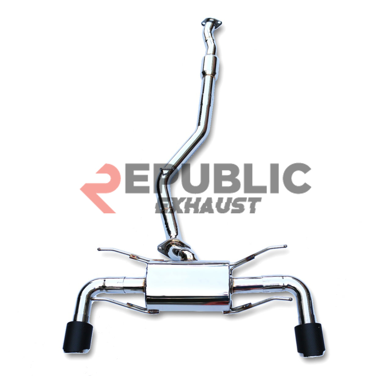 Subaru BRZ TS Limited Premium ZN6 2013 2014 2015 2016 2017 2018 2019 2020 & Scion FR-S FRS ZN6 2013 2014 2015 2016 & Toyota GT86 86 TRD GT SE Base ZN6 2017 2018 2019 2020 with Aftermarket Parts - Catback Exhaust Dual Exit Tips Titanium / Stainless Steel from Republic Exhaust