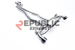 Toyota Supra MK5 A90 2020-ON (3.0T) with Aftermarket Parts - Catback Exhaust Quad & Dual Exit Tips Titanium / Stainless Stee from Republic Exhaust