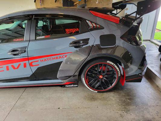 Robot Craftsman Widebody Wheel Arches Fender Flares for Honda Civic 10th Gen FC1/2/5/6 FK7 Carbon Fiber/FRP