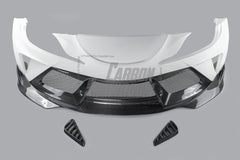 Toyota Supra MK5 A90 A91 3.0 2.0 2020 2021 2022 2023 2024 with Aftermarket Parts - Alerion Widebody Front Bumper & Lip Carbon Fiber / FRP from Robot Craftsman